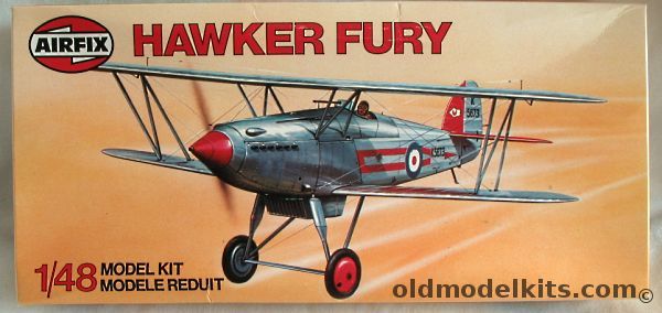 Airfix 1/48 Hawker Fury - 43rd Sqd or 1st Sqd, 9 04103 plastic model kit